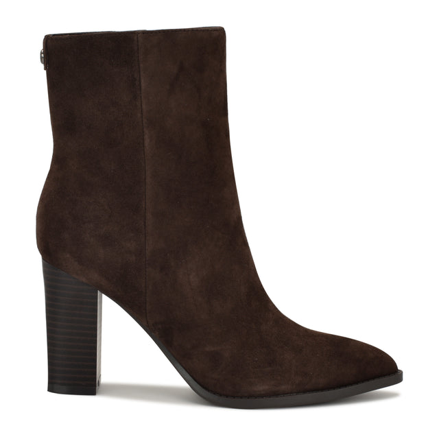 nine west Tessay 9x9 Block Heel Leather Booties