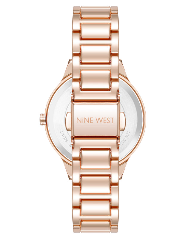 Nine West Textured Bezel Bracelet Watch