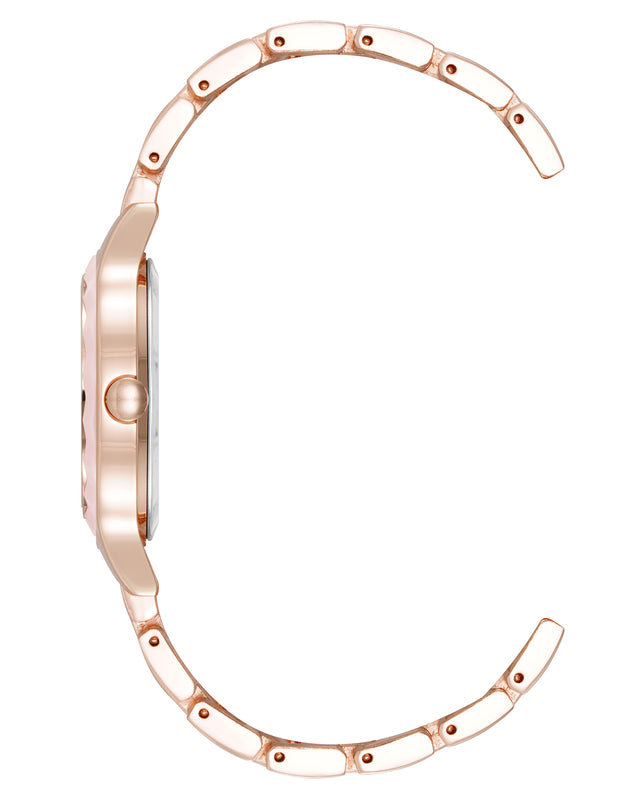 Nine West Textured Bezel Bracelet Watch