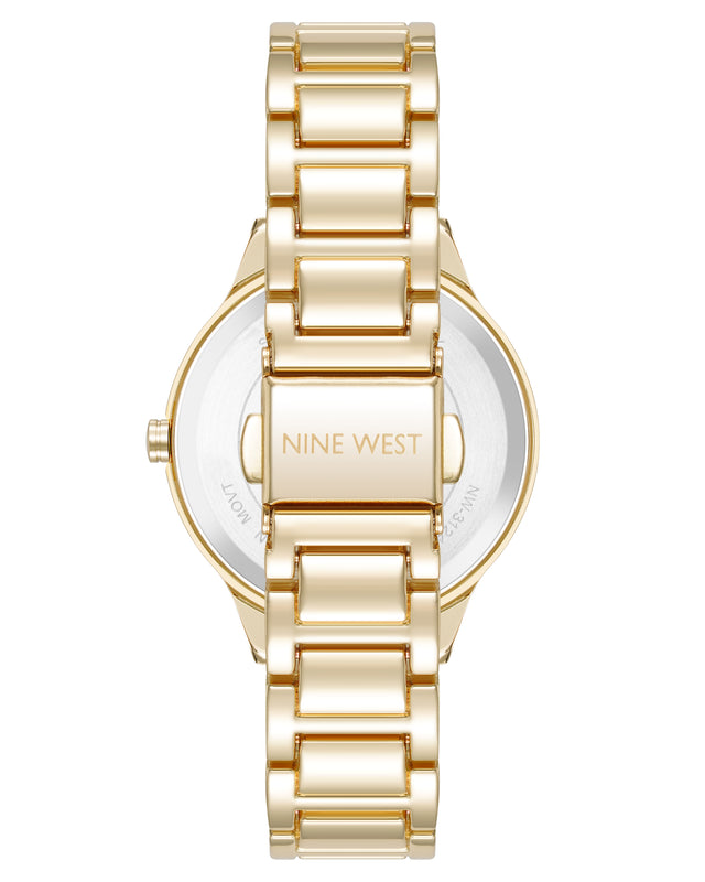Nine West Textured Bezel Bracelet Watch