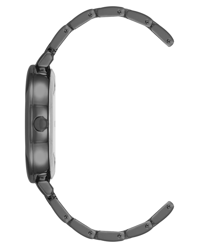 Nine West Textured Floral Dial Bracelet Watch