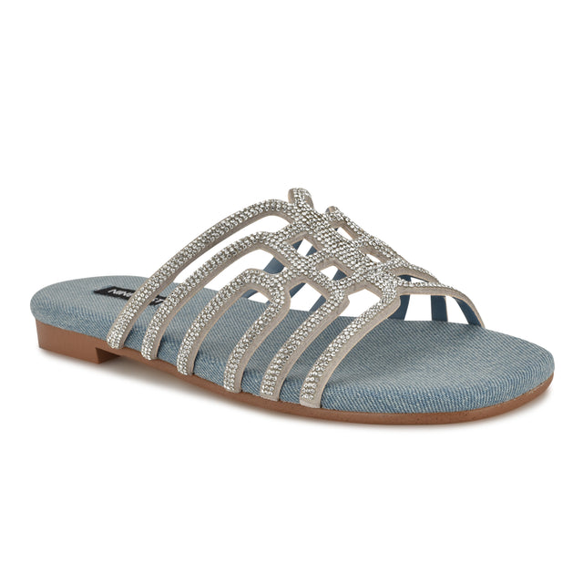 Nine West Timy Embellished Flat Sandals