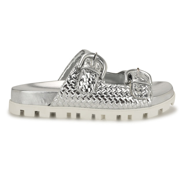 nine west Tindy Woven Footbed Sandals