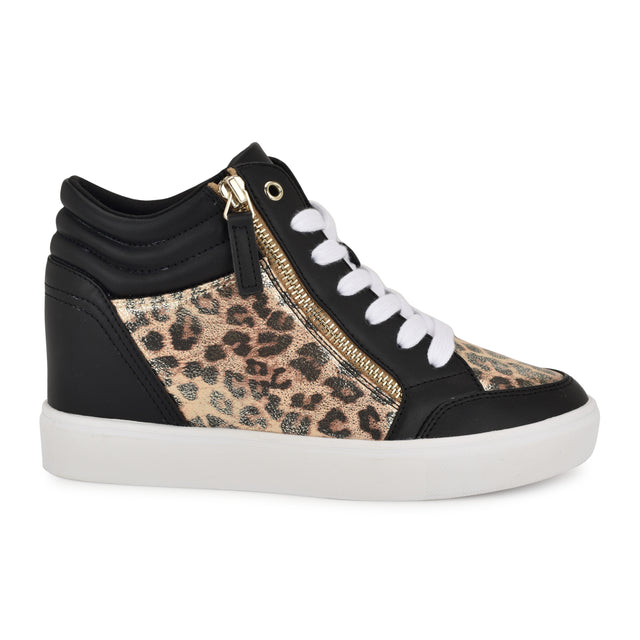 nine west Tons High Top Hidden Wedge Sneakers