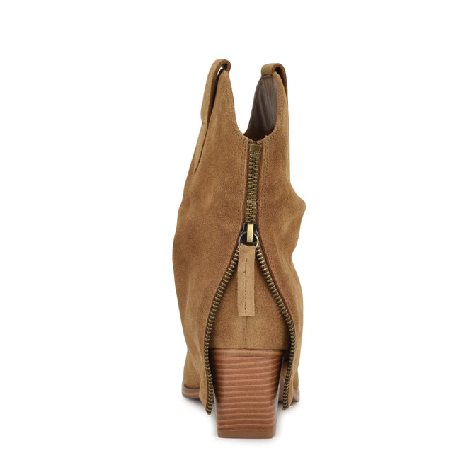 Nine West Waxel Foldover Western Leather Booties