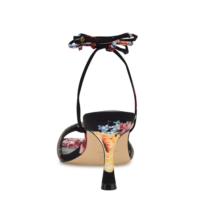 Nine West Raqchel Rhinestone Bow Ankle Wrap Sandals