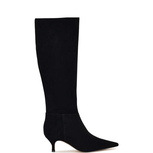 nine west Somas Kitten Heel Knee High Leather Boots