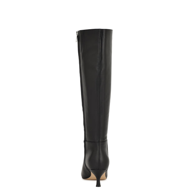 Nine West Somas Kitten Heel Knee High Leather Boots