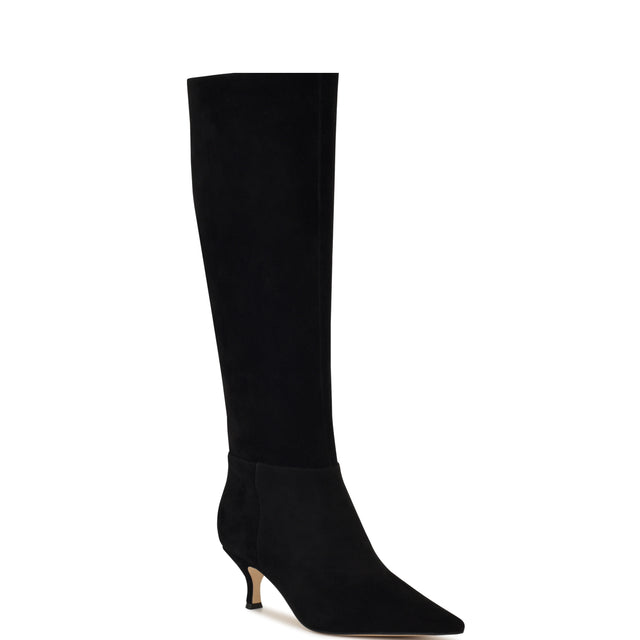 Nine West Somas Kitten Heel Knee High Leather Boots